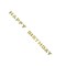 Gold Happy Birthday Fringe Banner 8 Ft – Metallic Gold Birthday Decor for Milestone Parties & Events